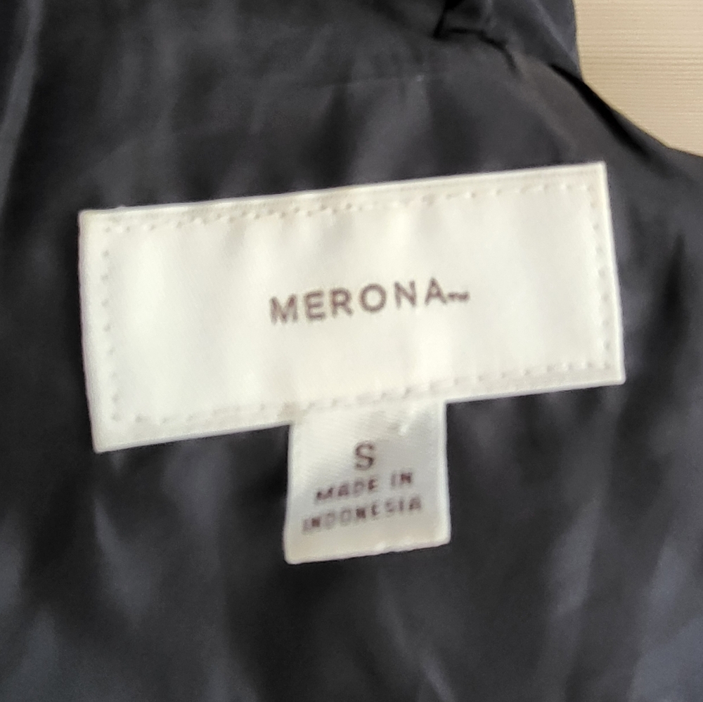 Merona Belted Military Parka Black size S - Picture 10 of 11